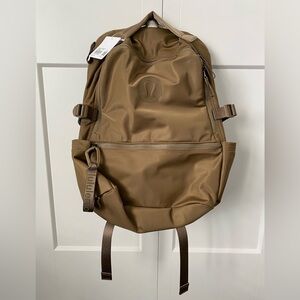 Lululemon backpack 11.4” x 7.3” x 16.5”
Interior padded pocket fits a 15” laptop